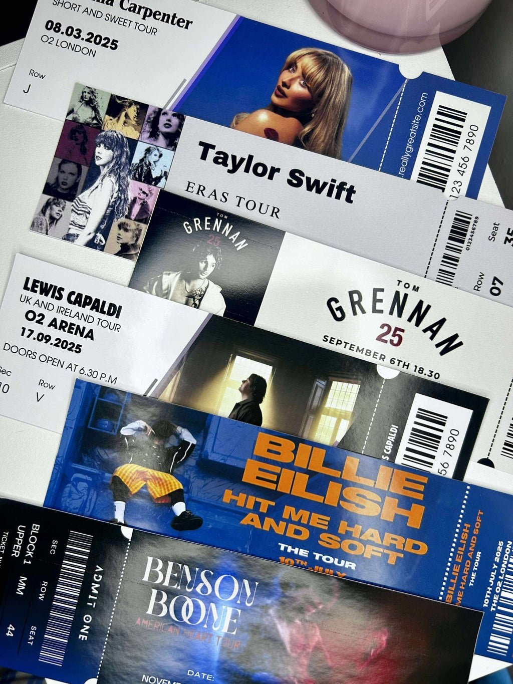 Personalised Music Concert Ticket Gift – Custom Keepsake Photo Card - Secret scentzations & T Belle