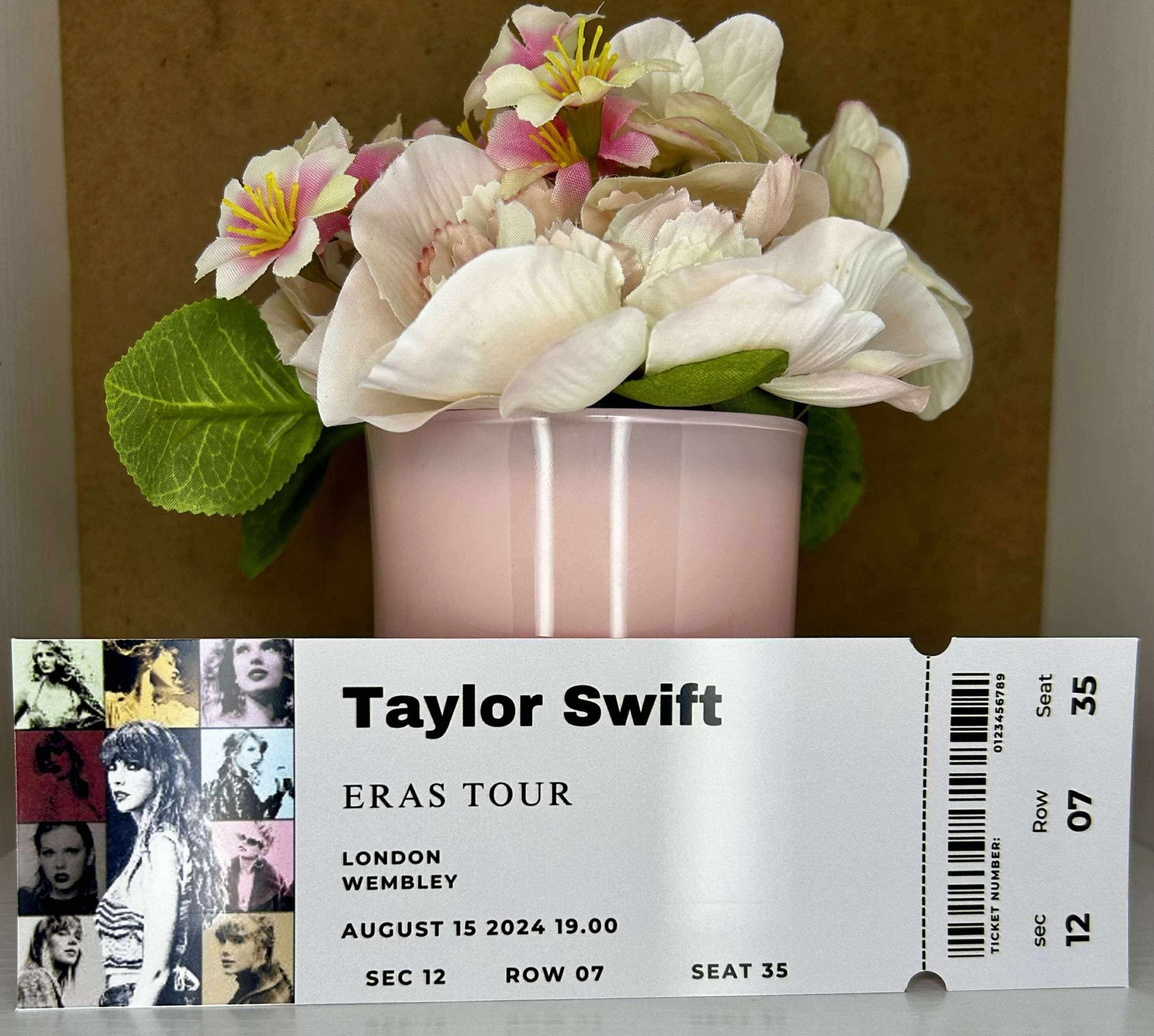 Personalised Music Concert Ticket Gift – Custom Keepsake Photo Card - Secret scentzations & T Belle