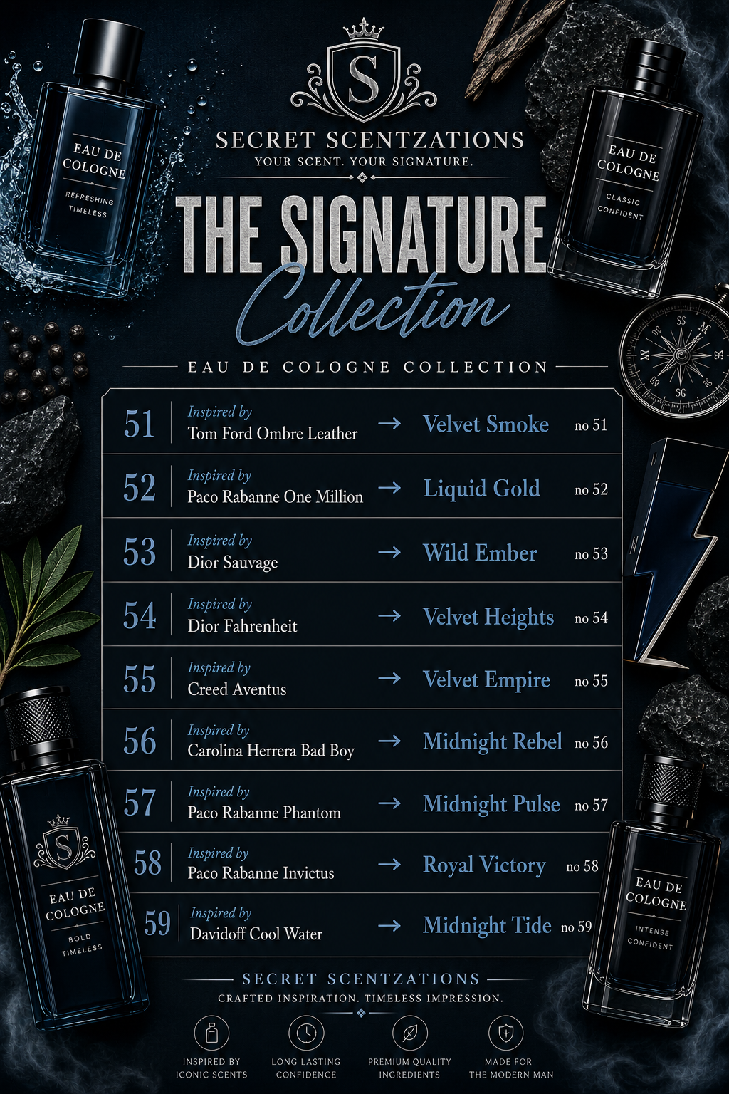 Midnight Rebel No. 56 – Men's Eau de Cologne 50ml