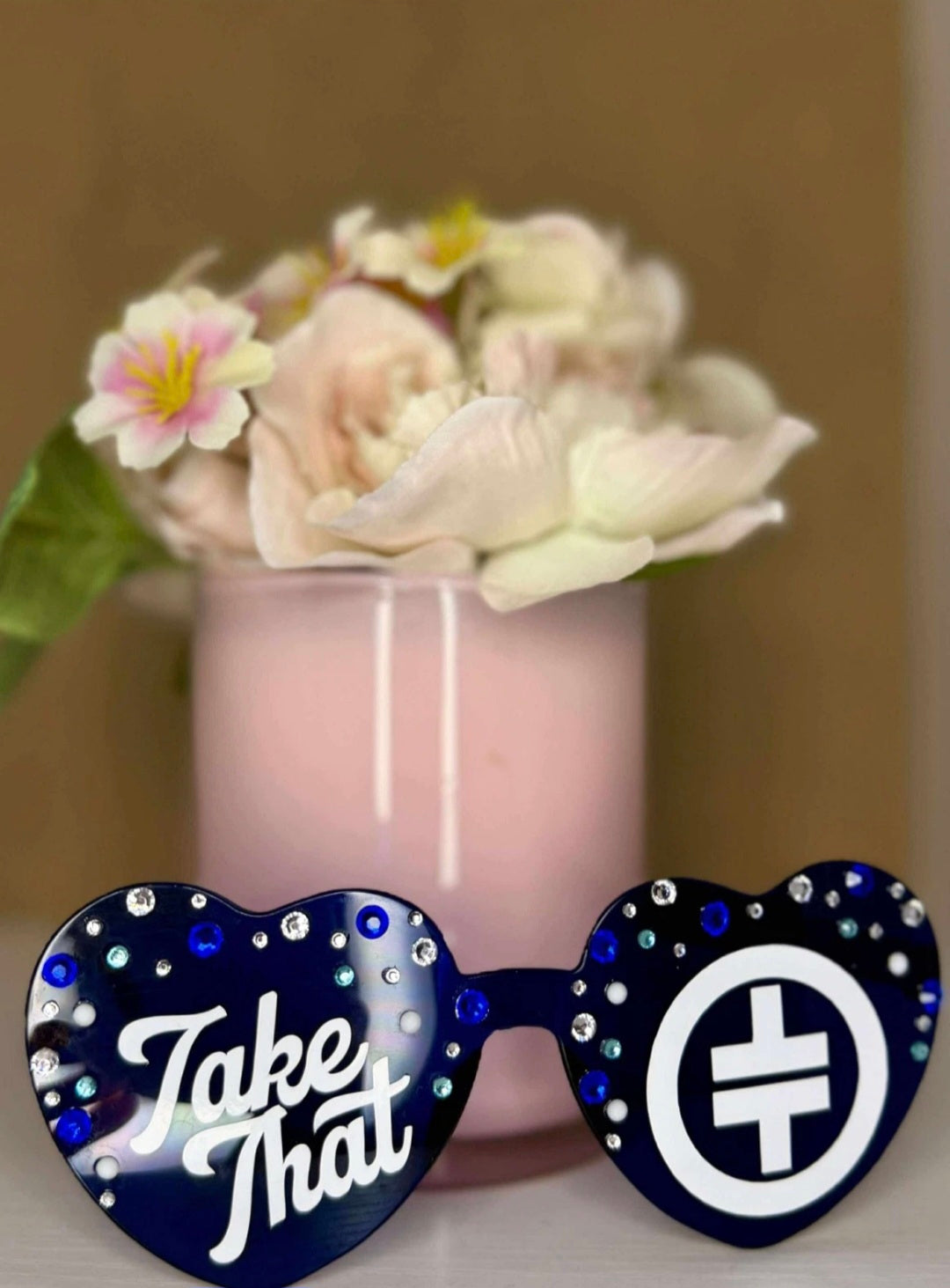 Take That Concert Sunglasses | Heart-Shaped Festival Glasses | Personalised Fan Accessory